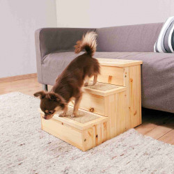 animallparadise Houten trap voor kleine honden afmeting 40 x 38 x 45 cm Loopplank en trap