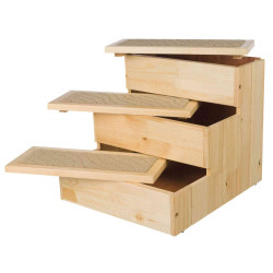 animallparadise Escalera de madera para perros pequeños tamaño 40 x 38 x 45 cm Rampa y escalera