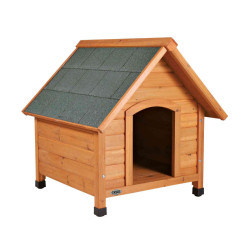 Niche pour chien Niche en bois Cottage. M-L, 83 × 87 × 101 cm, pour chiens type Border collie