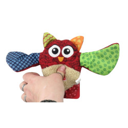 animallparadise Red Night Owl toy 16 cm, for dogs Plush for dog