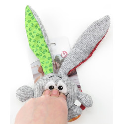 animallparadise 16 cm brinquedo de coelho cinzento para cães Peluche para cães