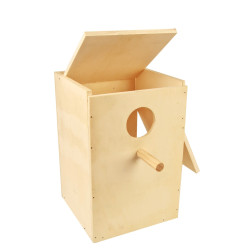 animallparadise Caixa de nidificação de madeira Calopsitte em kit H 30 cm. para aves Birdhouse
