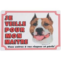 Panneau Panneau portail American Staffordshire Terrier chien.