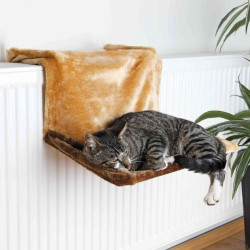 animallparadise Braunes Heizbett, 45 × 24 × 31 cm für Katzen . katzenschlafplatz Heizkörper