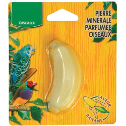 animallparadise Pedra mineral perfumada a banana 21 g. para aves Suplemento alimentar