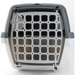 Cage de transport Cage gulliver 1, couleur gris, taille : 48 x 32 x 31 cm, transport chien max 6 kg