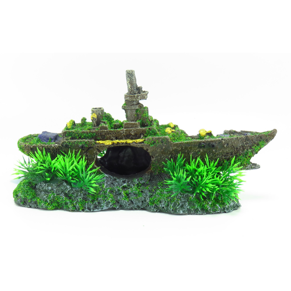Décoration et autre épave de sous marin Moza, taille: 23 x 7 x 12 cm, Décoration aquarium.