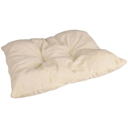 animallparadise Clio cestino rettangolare e cuscino. 45 x 38 x 12 cm. Bianco. Per i gatti. cuscino e cestino per gatti