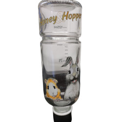 animallparadise Bottiglia di vetro, Honey & Hopper, 125 ml, per roditori. Biberon