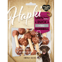 animallparadise Leckerbissen Ente und Reis Hantel, für Hunde,150 g, glutenfrei, Leckerli Hund