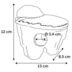 animallparadise Roca flotante S, tamaño 12 x 8,5 x 13 cm, decoración para acuarios Decoración y otros