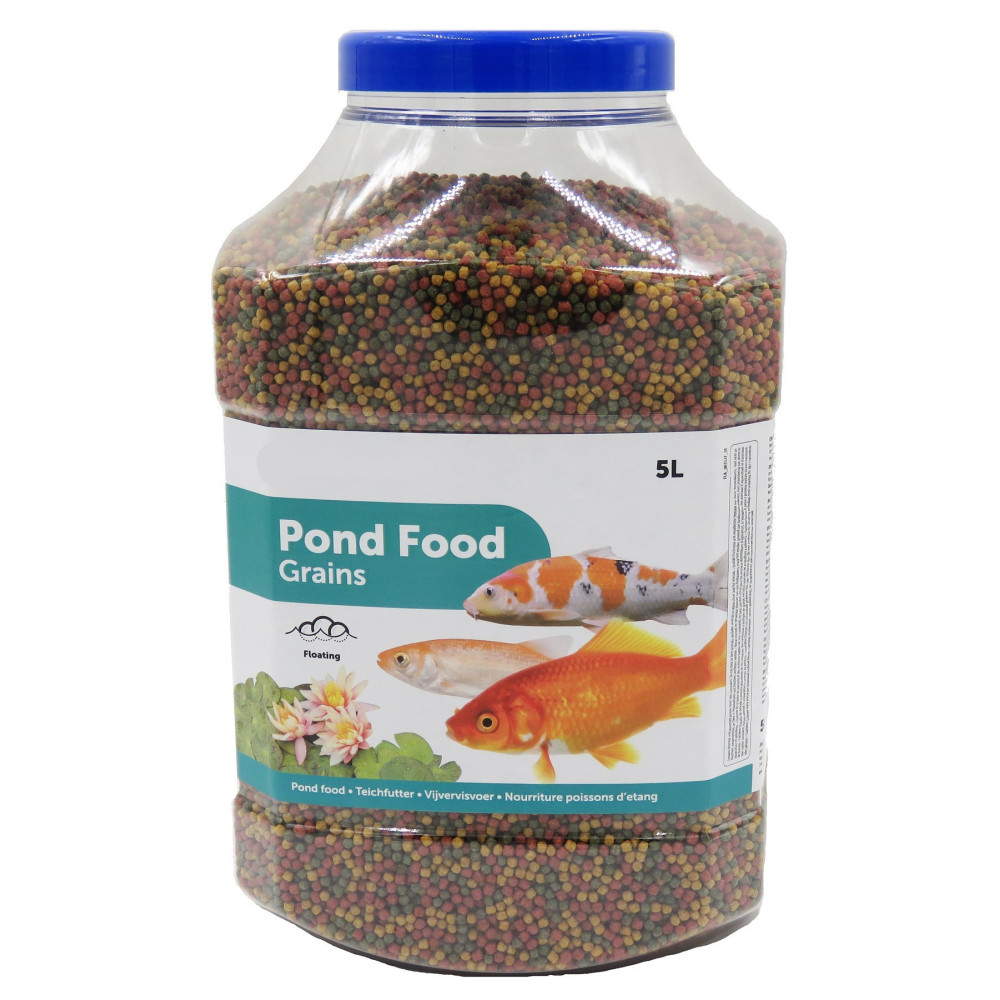 animallparadise Fischfutter für Teich, Wasserbecken. Granulat - 5 Liter Essen