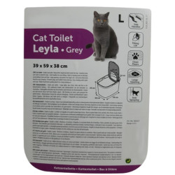 animallparadise Caja de arena con tapa de leyla, para gatos en colores aleatorios. Casa de baños