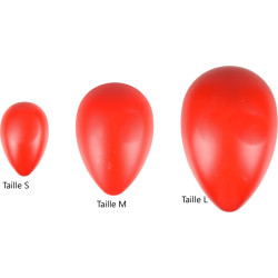 animallparadise Czerwone plastikowe jajko S ø 8 cm x 12,5 cm wysokości Zabawka dla psa Balles pour chien