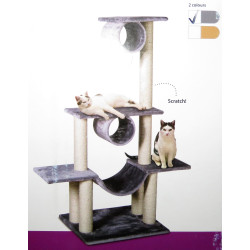 animallparadise Albero per gatti Amedeo. colore grigio chiaro. altezza 140 cm. per gatti. Albero per gatti