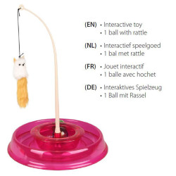 animallparadise TIBO circuit speeltje rond roze ø 27,5 cm x 38 cm, voor katten Spelletjes