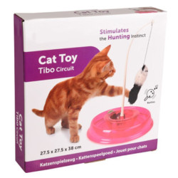 animallparadise TIBO circuit speeltje rond roze ø 27,5 cm x 38 cm, voor katten Spelletjes