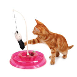 animallparadise TIBO zabawka obwodowa okrągła różowa ø 27,5 cm x 38 cm, dla kotów Jeux