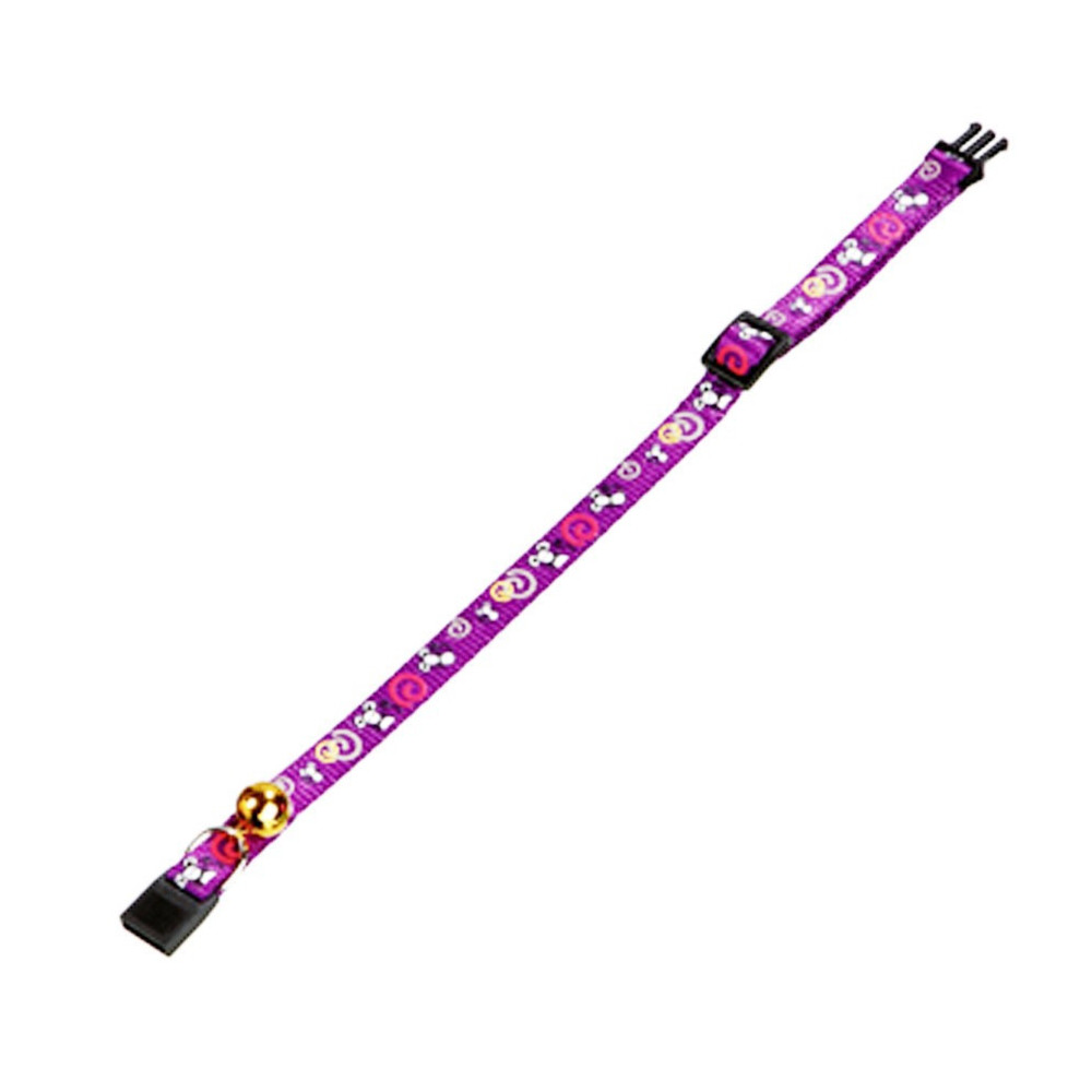 animallparadise Verstellbares Halsband von 20 bis 35 cm. Farbe rosa. ZIGGI mit Maus-Motiv. für Katzen Halsband