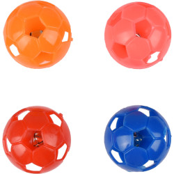 animallparadise 4 kattenballen met belletje. ø 3.8 cm. meerdere kleuren - kattenspeelgoed Spelletjes