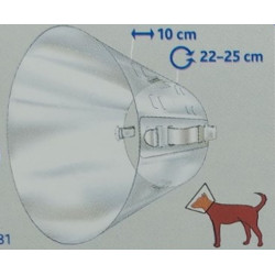 animallparadise Um colar de protecção Tamanho: XS- S 22-25 cm. 10 cm. para cães. Coleiras para cães