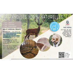 animallparadise Twarde poroże jelenia, ok. 18 cm, dla psów powyżej 20 kg. Friandise chien