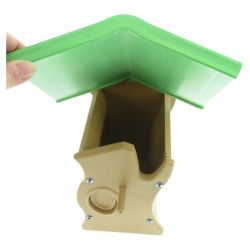 animallparadise Caixa de nidificação composta de madeira, verde-acastanhada, para aves Birdhouse