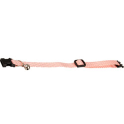 animallparadise Collar ajustable de 19 a 30 cm. color rosa claro con cascabel. para gato Collar