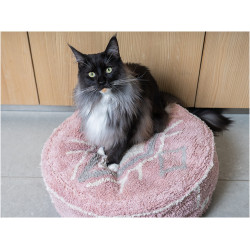 animallparadise Bobo Pink pouf ø 50 cm. for cats or small dogs. cat cushion and basket