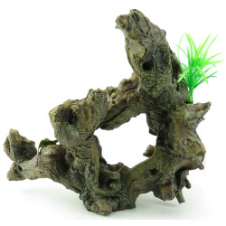 animallparadise Root and plant. Size: 30 x 12 x 27 cm. Aquarium decoration. Decoration and other