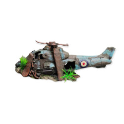 animallparadise AZUR helikopter, 38,5 x 13 x 15 cm, dekoracja akwarium. Décoration et autre