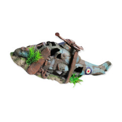 animallparadise Helicóptero AZUR, 38,5 x 13 x 15 cm, decoración de acuarios. Decoración y otros