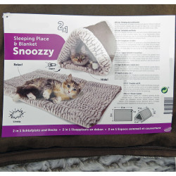 animallparadise Snoozzy 2 em 1 Túnel Triangular 32 x 55 x 23 cm para gatos Roupa de cama