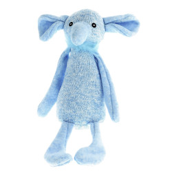 animallparadise Peluche elefante azul Oby 37 cm, juguete para perro Peluche para perros