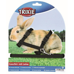 Trixie Harnas met leiband voor konijnen. Willekeurige kleur. Halsbanden, riemen, harnassen