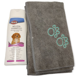 animallparadise Shampoo per cuccioli, 250 ml e asciugamano in microfibra. Shampoo