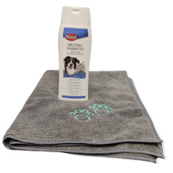 animallparadise Neutrales Shampoo für Hunde und Katzen. 250 ml plus Mikrofaserhandtuch. Shampoo