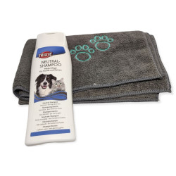 animallparadise Shampoo neutro per cani e gatti. 250 ml più asciugamano in microfibra. Shampoo