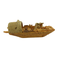 animallparadise Model łodzi pagodowej 3 S, 14,5 x 5 x 5,5 cm, dekoracja akwarium Décoration et autre