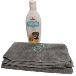 Shampoing Shampoing aux œufs 300 ml avec une serviette en microfibre pour chien