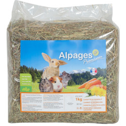 animallparadise Alpine hooi, wortel en paardenbloem, 1 kg, voor knaagdieren. Knaagdier hooi
