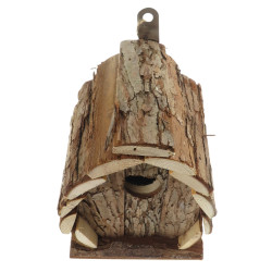 animallparadise Pajarera de madera natural, GUIDO, 13 X 13 X 17 cm, para pájaros Casa de pájaros