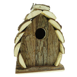 animallparadise Casetta per uccelli in legno naturale, GUIDO, 13 X 13 X 17 cm, per uccelli Casetta per uccelli