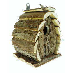 animallparadise Casa de madeira natural para aves, GUIDO, 13 X 13 X 17 cm, para aves Birdhouse