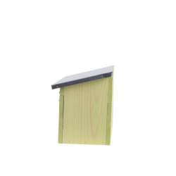 animallparadise Pardal horizontal plano, madeira de pinho, zinco, para aves. Birdhouse