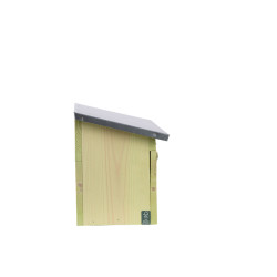 animallparadise Pardal horizontal plano, madeira de pinho, zinco, para aves. Birdhouse