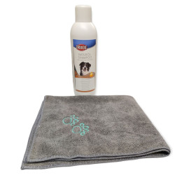 animallparadise Shampoo per cani all'olio naturale, 1L e asciugamano in microfibra. Shampoo