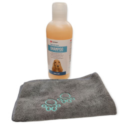 animallparadise Shampoo speciale per cani a pelo lungo 1L e asciugamano in microfibra. Shampoo