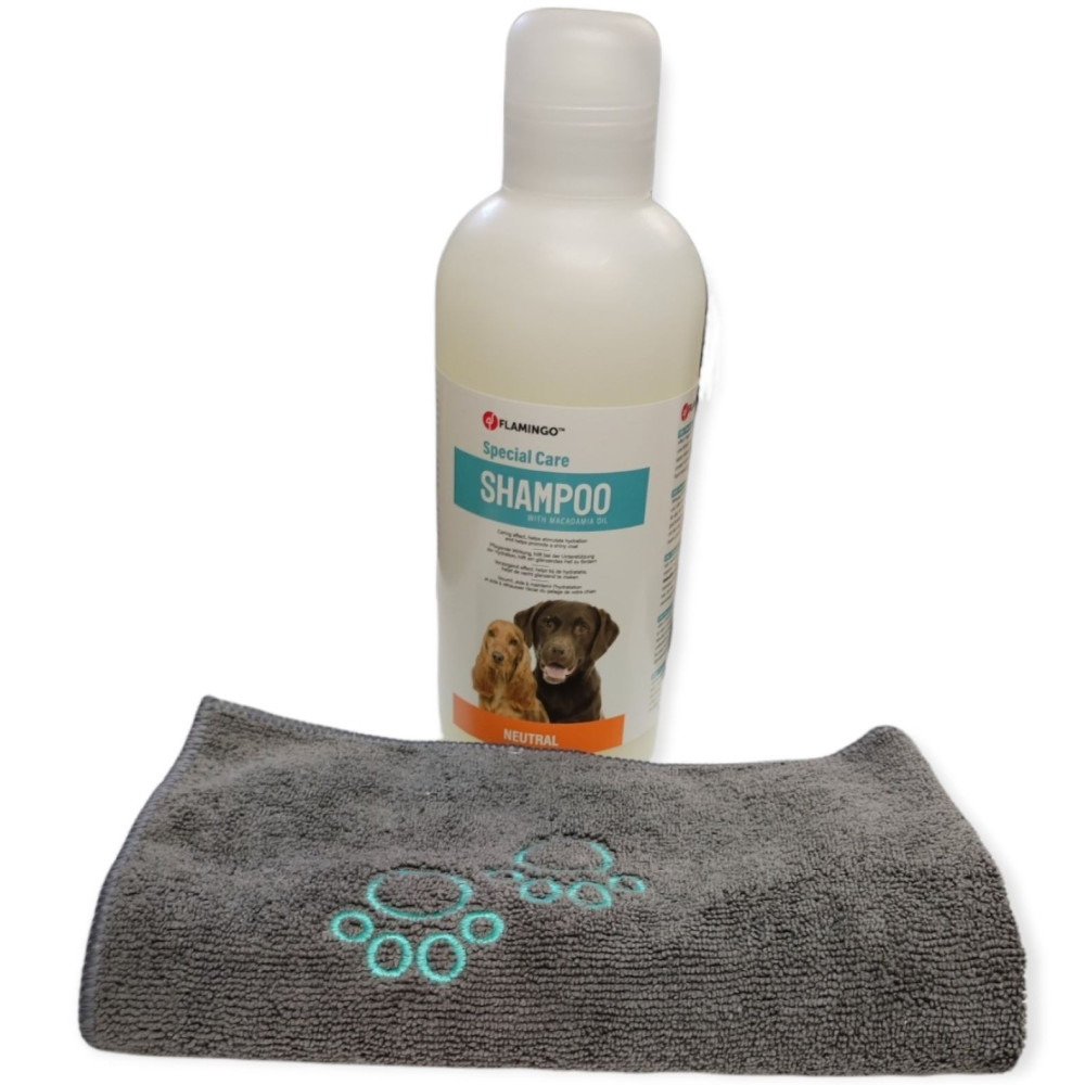 animallparadise Neutral dog shampoo 1L with microfiber towel. Shampoo