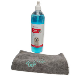 animallparadise Shampoo per cuccioli 1L con asciugamano in microfibra. Shampoo